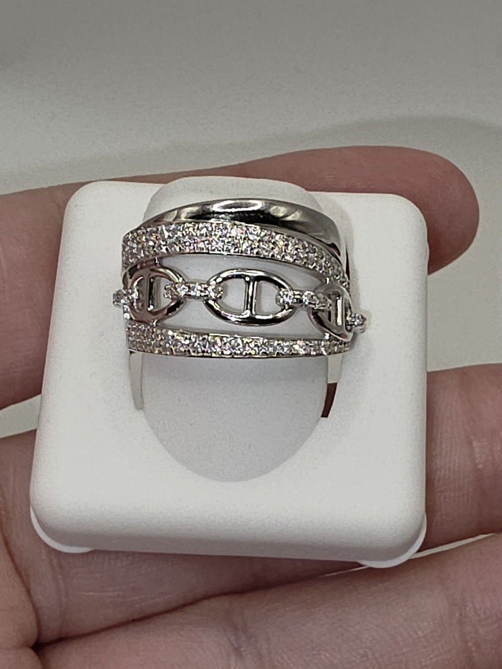Mariner Link Moissanite S925 Size 8